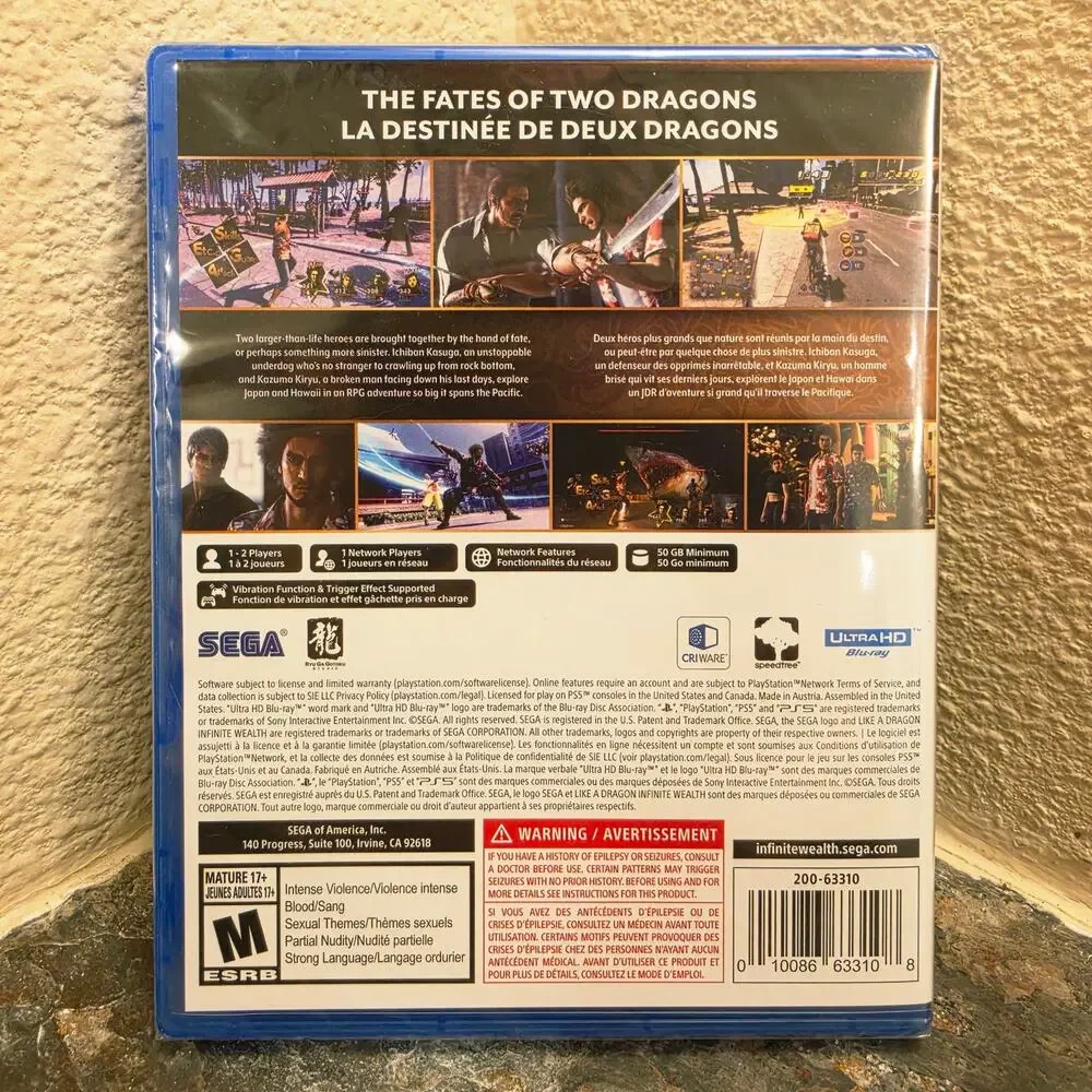 Game - Like A Dragon: Infinite Wealth (NEW) - PS5 - Sega